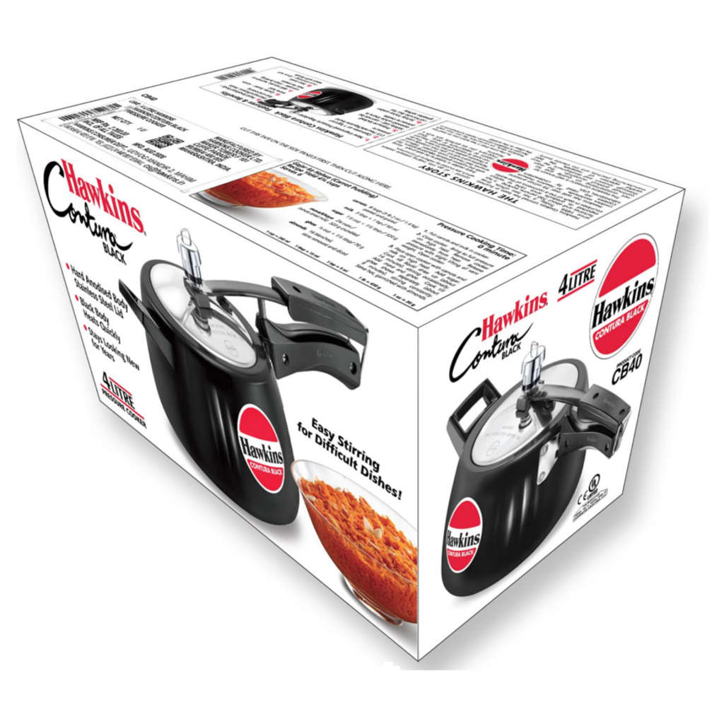 Hawkins Contura Black Pressure Cooker 4 Litre CB 40