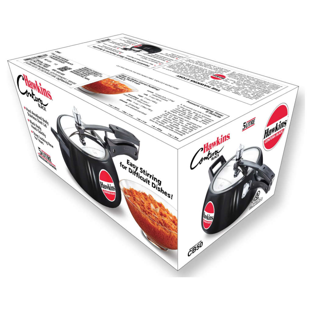 Hawkins Contura Black Pressure Cooker 5 Litre CB 50