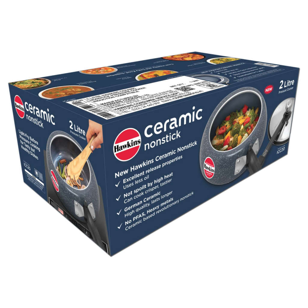 Hawkins Ceramic Nonstick Pressure Cooker 2 Litre ICC 20