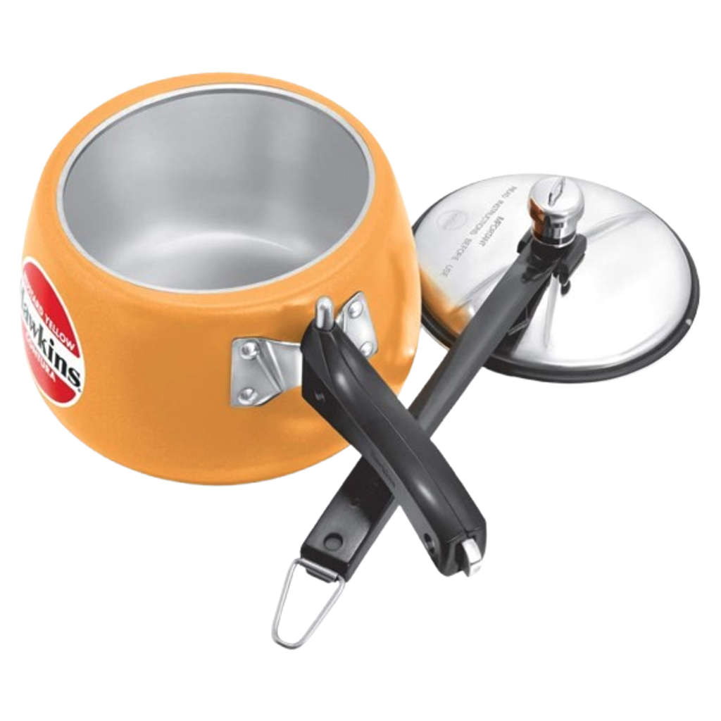 Hawkins Ceramic Coated Contura Pressure Cooker 3 Litre Mustard Yellow CMY 30