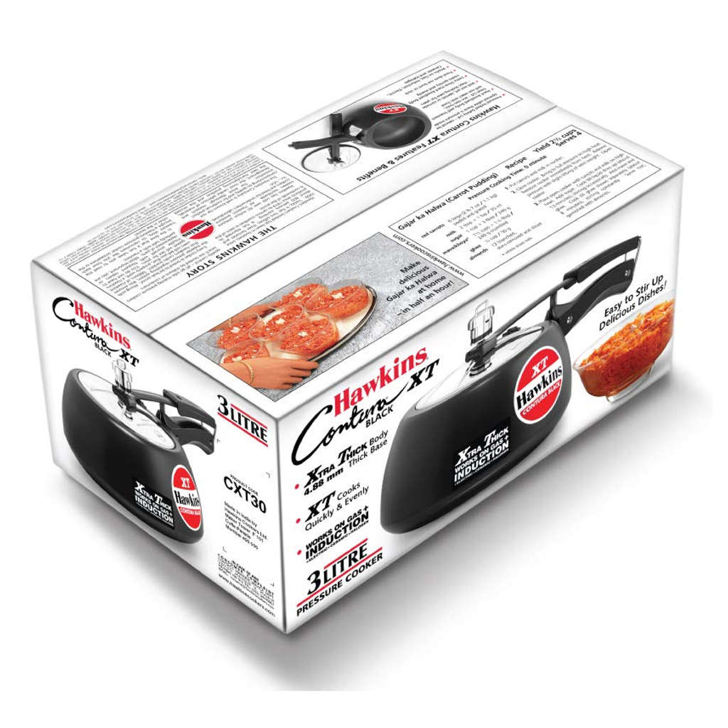 Hawkins Contura Black XT Pressure Cooker 3 Litre CXT 30