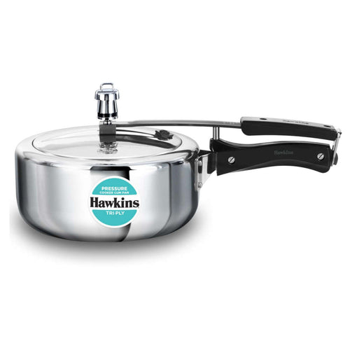 Hawkins Tri-Ply Stainless Steel Pressure Cooker Cum Pan 3 Litre SSTPP3 