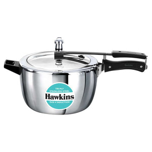 Hawkins Tri-Ply Wide Stainless Steel Pressure Cooker 7 Litre HSST 7W 