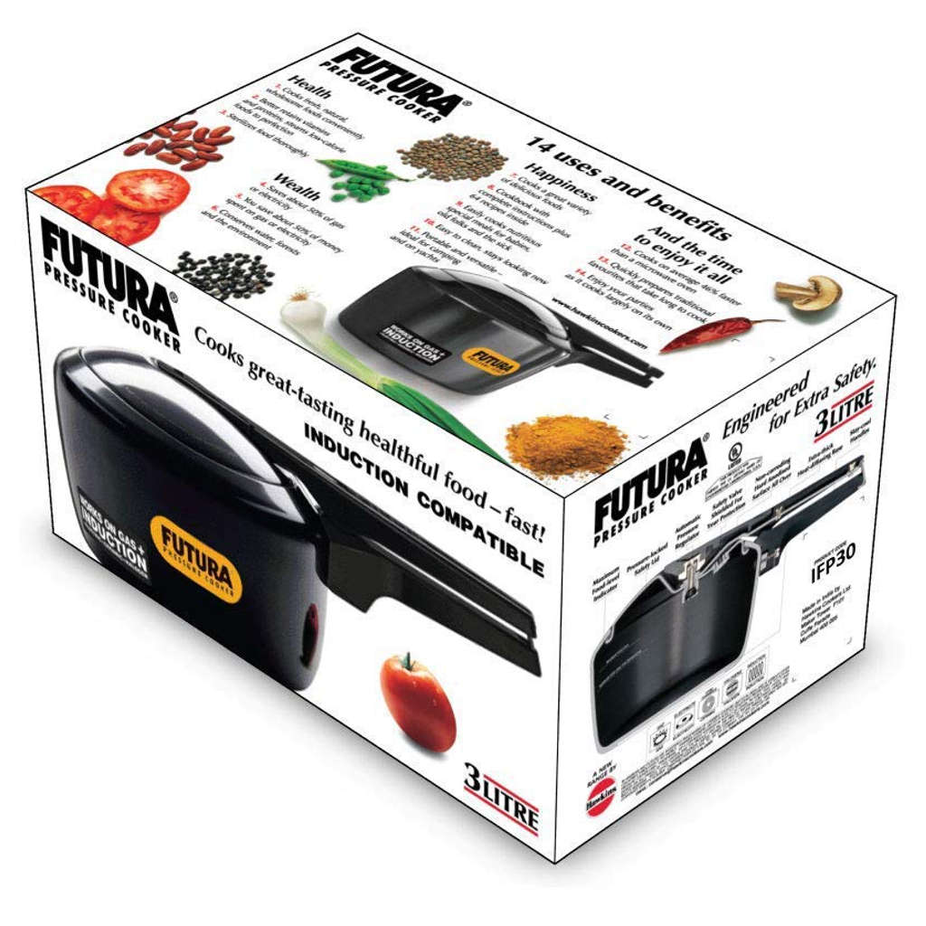 Hawkins Induction Futura Hard Anodised Pressure Cooker 3 Litre IFP 30