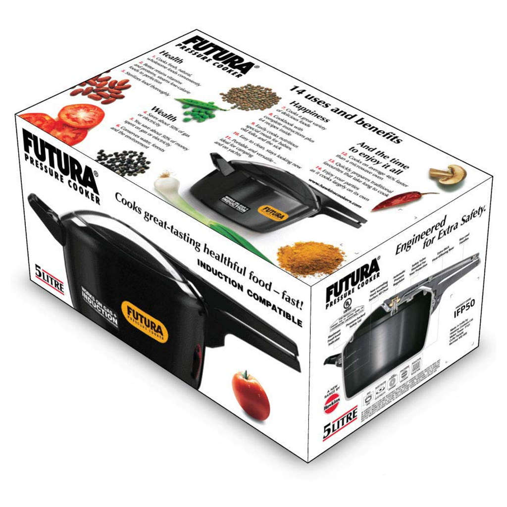 Hawkins Induction Futura Hard Anodised Pressure Cooker 5 Litre IFP 50