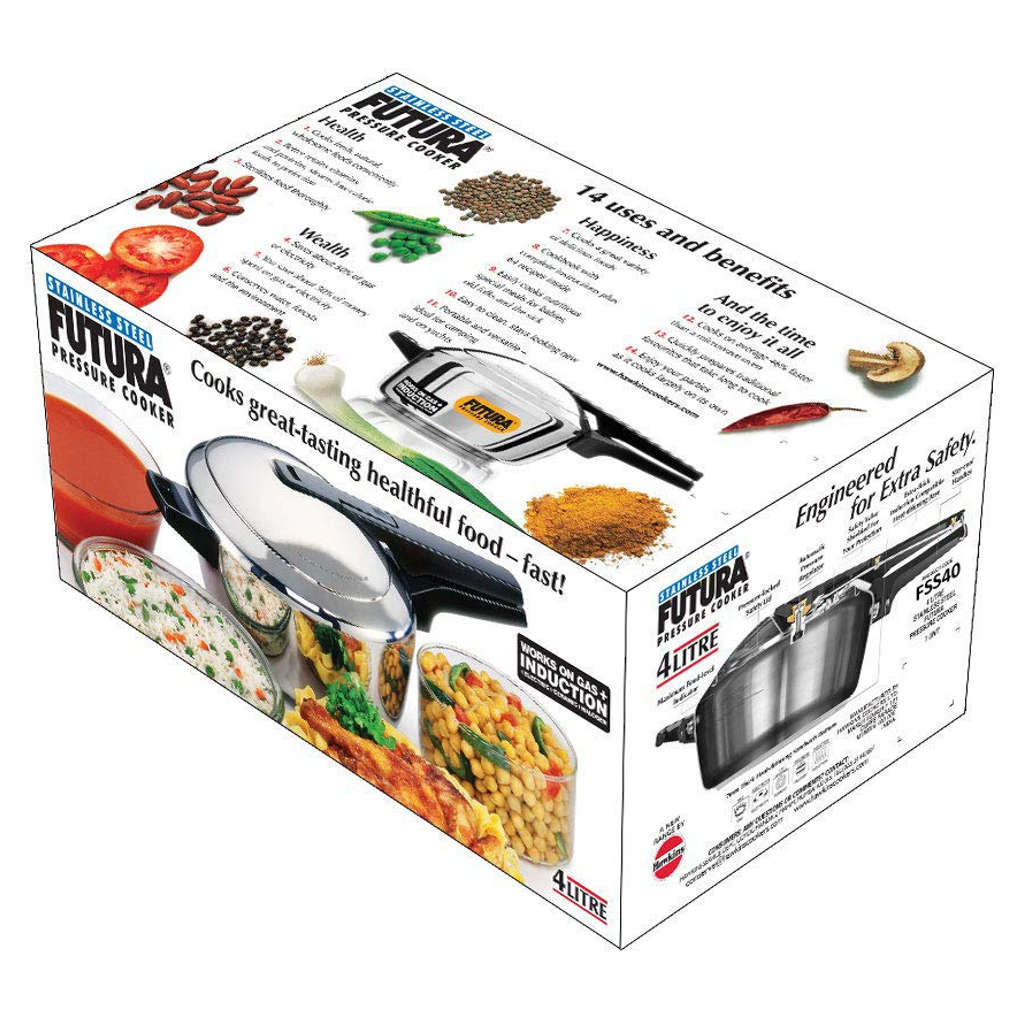 Hawkins Futura Stainless Steel Pressure Cooker 4 Litre FSS 40