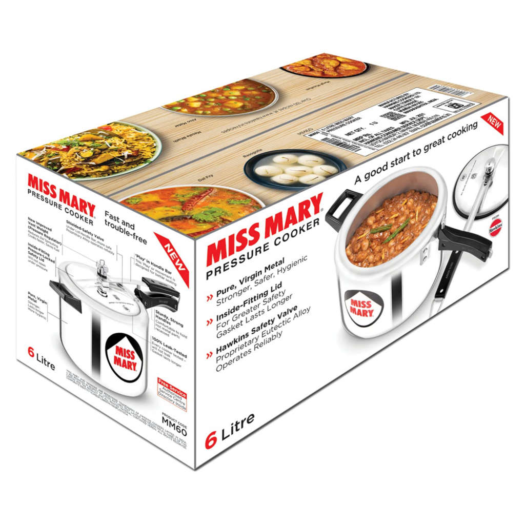 Hawkins Miss Mary Pressure Cooker 6 Litre MM 60