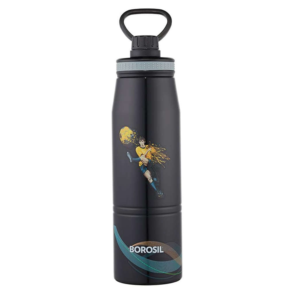 Borosil Gosport Football Stainless Steel Water Bottle 900 ml BT0900BK122 