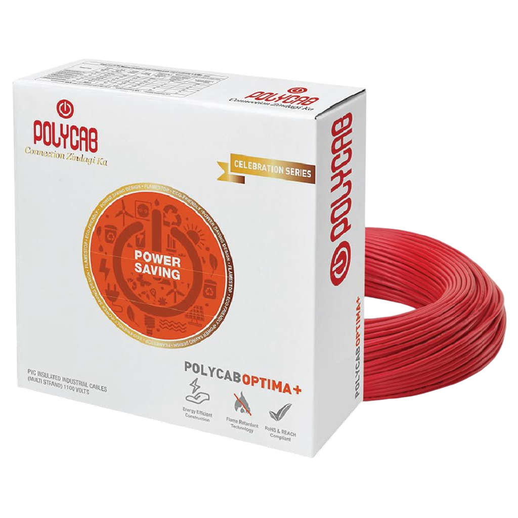 Polycab Optima Plus LF-FR Copper PVC Insulated House Wire 2.5 Sq.mm 90 Meters 