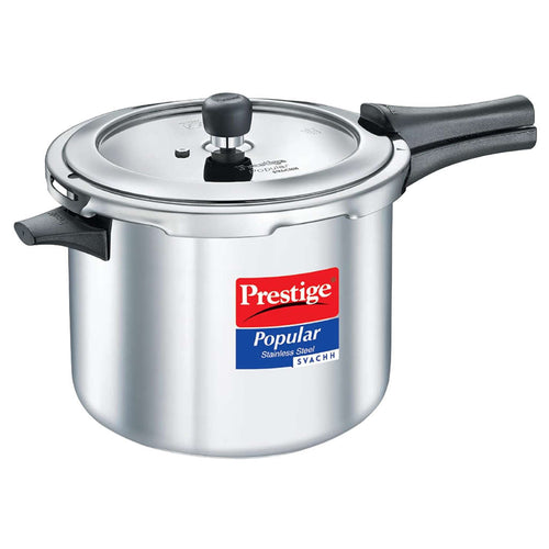 Prestige Popular Svachh Spillage Control Stainless Steel Pressure Cooker 7.5 Litre 20174 