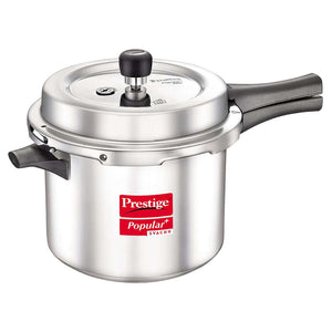 Prestige Popular Plus Svachh Spillage Control Virgin Aluminium Pressure Cooker 5 Litre 10173 