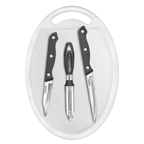 Prestige Tru-Edge 4 Pc Knife Set (Utility Knife,Paring Knife,Peeler & Board) 43058 