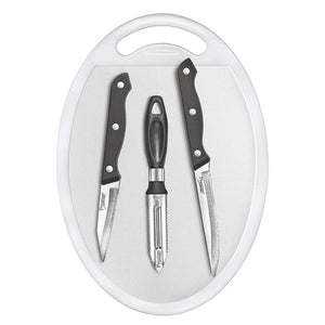 Prestige Tru-Edge 4 Pc Knife Set (Utility Knife,Paring Knife,Peeler & Board) 43058 