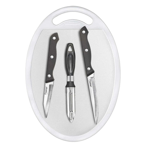 Prestige Tru-Edge 4 Pc Knife Set (Utility Knife,Paring Knife,Peeler & Board) 43058 