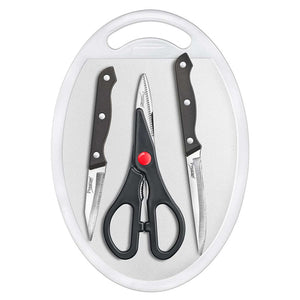 Prestige Tru-Edge 4 Pc Knife Set (Utility Knife,Paring Knife,Scissors & Board) 43059 