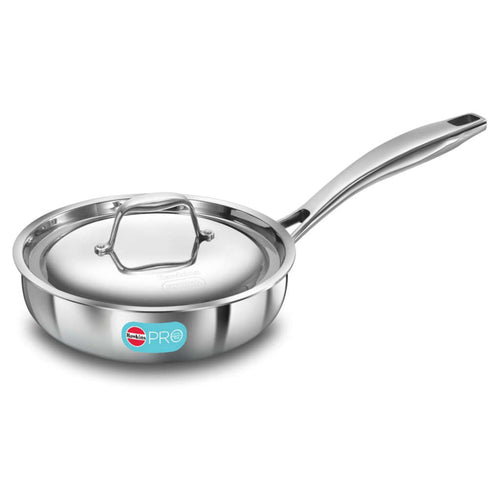 Hawkins Pro Tri-Ply Stainless Steel Frying Pan With Lid PSF 18S 