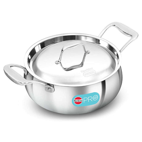 Hawkins Pro Tri-Ply Stainless Steel Handi With Lid PSH 30S 