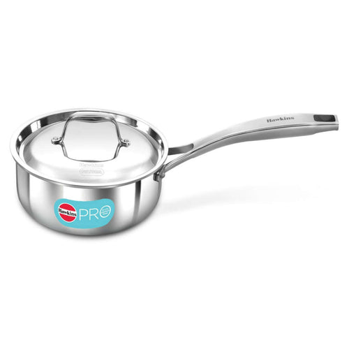 Hawkins Pro Tri-Ply Stainless Steel Sauce Pan With Lid PSSP 15S 