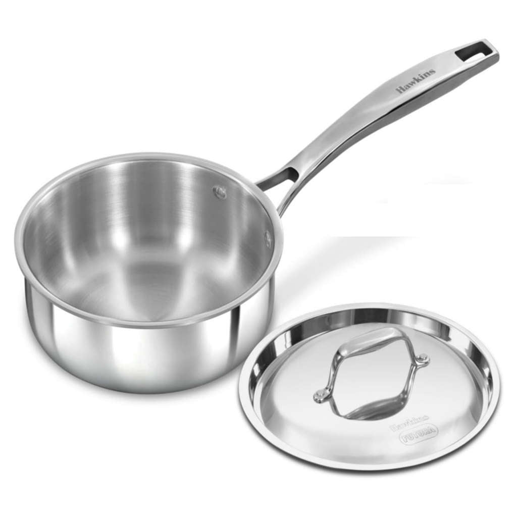 Hawkins Pro Tri-Ply Stainless Steel Sauce Pan With Lid PSSP 15S