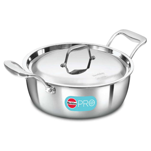 Hawkins Pro Tri-Ply Stainless Steel Cook N Serve Bowl With Lid PSC 30S 