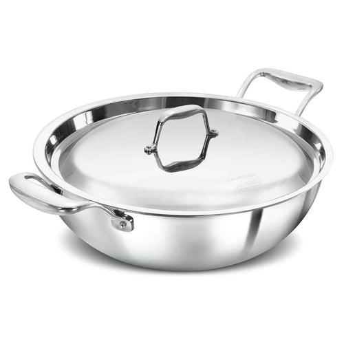 Hawkins Pro Tri-Ply Stainless Steel Deep Fry Pan With Lid PSK 50S 