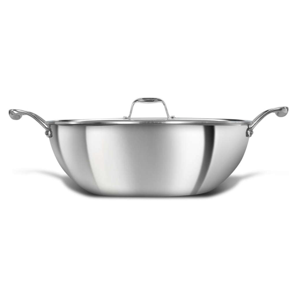 Hawkins Pro Tri-Ply Stainless Steel Deep Fry Pan With Lid PSK 80S