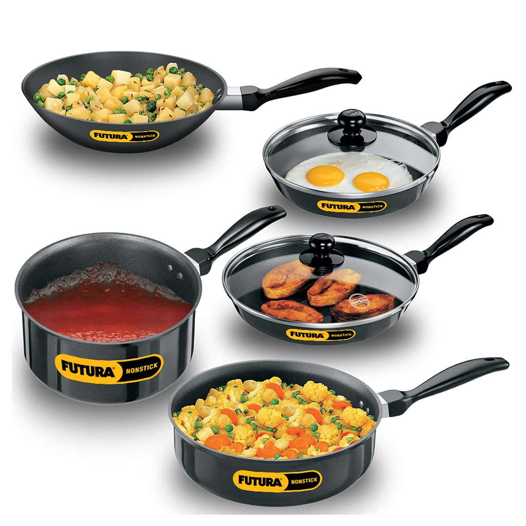 Hawkins Futura Nonstick Cookware Set Black NSET 4
