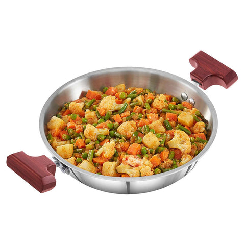 Hawkins Tri-Ply Stainless Steel Deep Fry Pan Without Lid 1.5 Litre SSD 15 