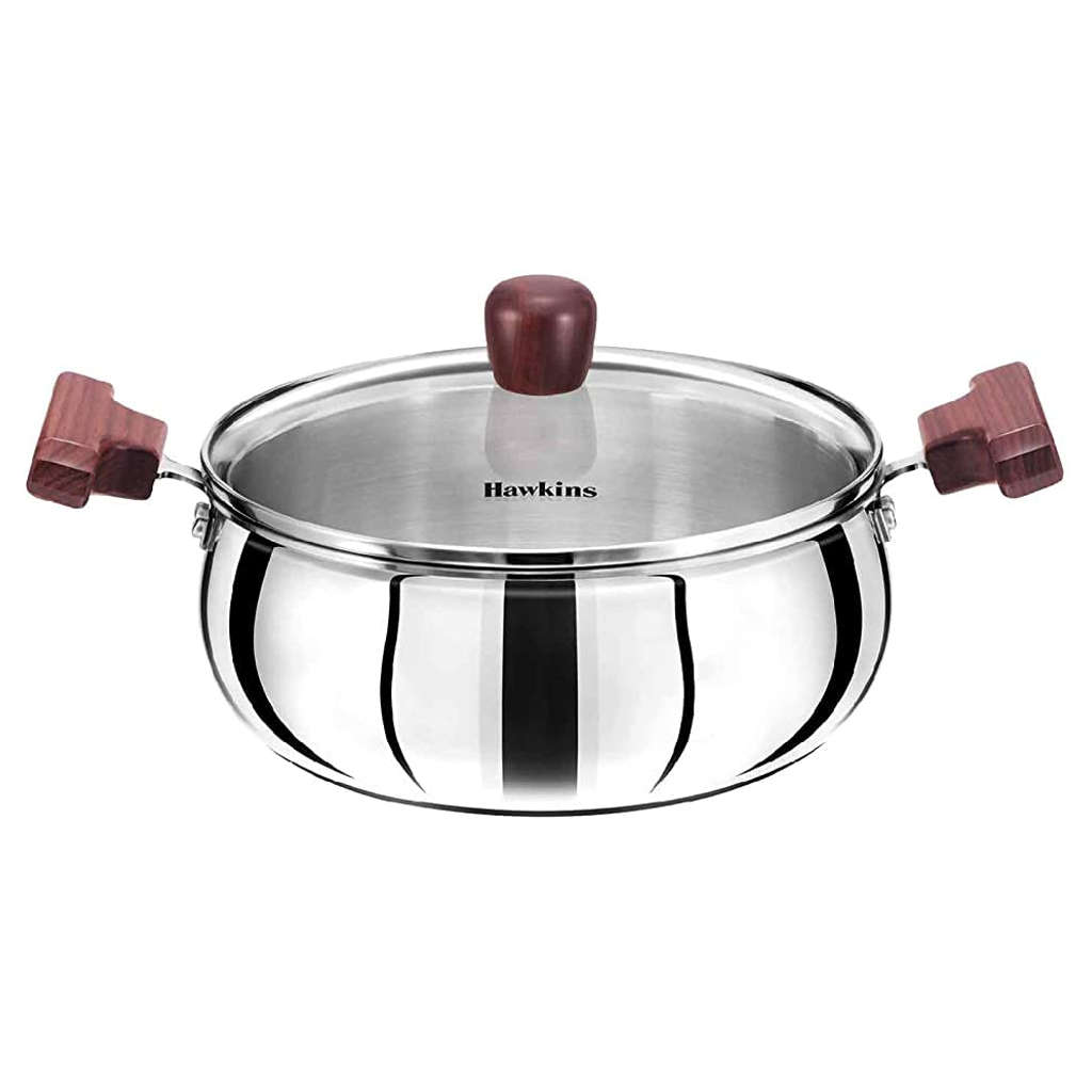 Hawkins Tri-Ply Stainless Steel Handi With Lid 2 Litre SSH 20G