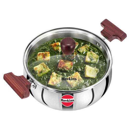 Hawkins Tri-Ply Stainless Steel Handi With Lid 3 Litre SSH 30G 