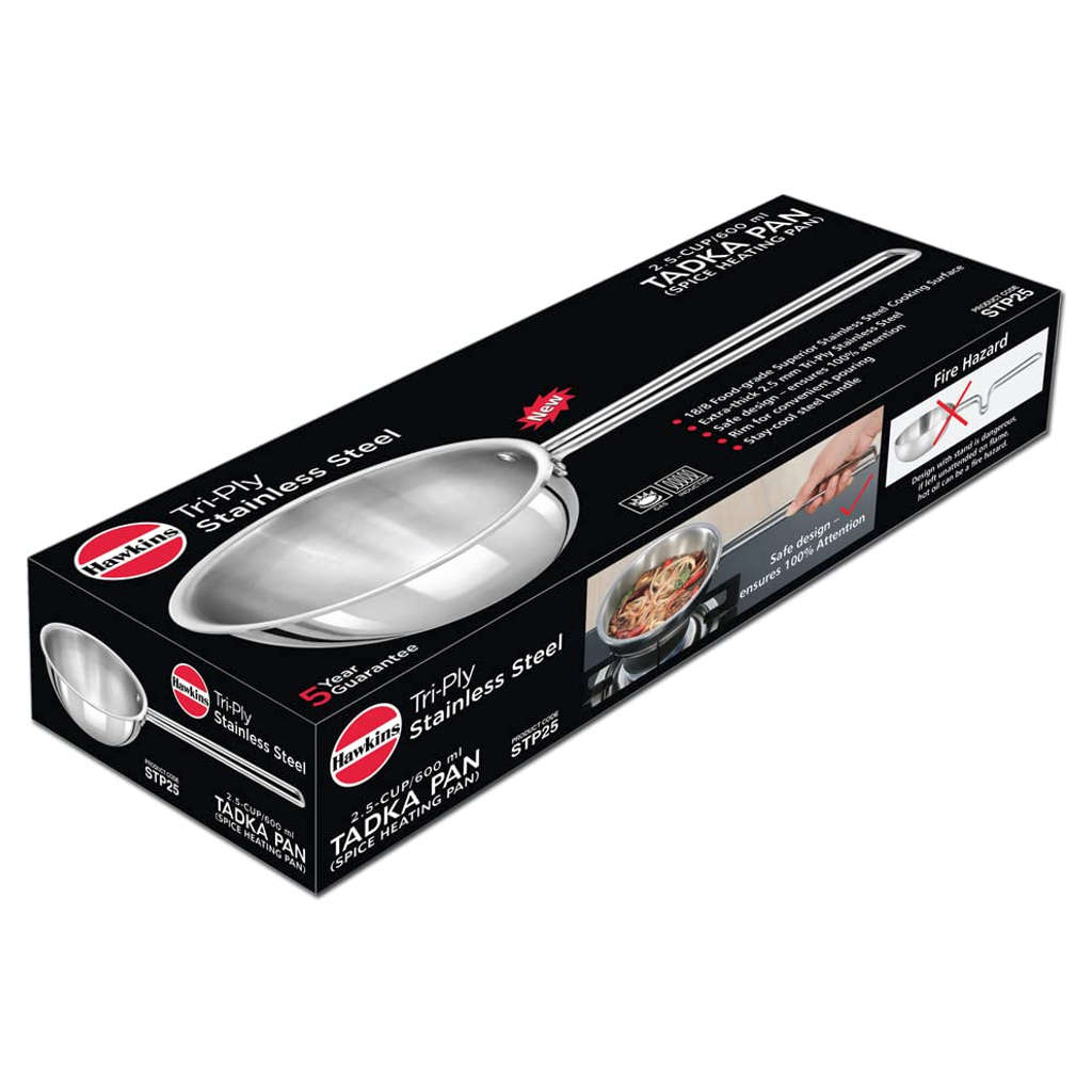 Hawkins Tri-Ply Stainless Steel Tadka Pan 2.5 Cup STP 25
