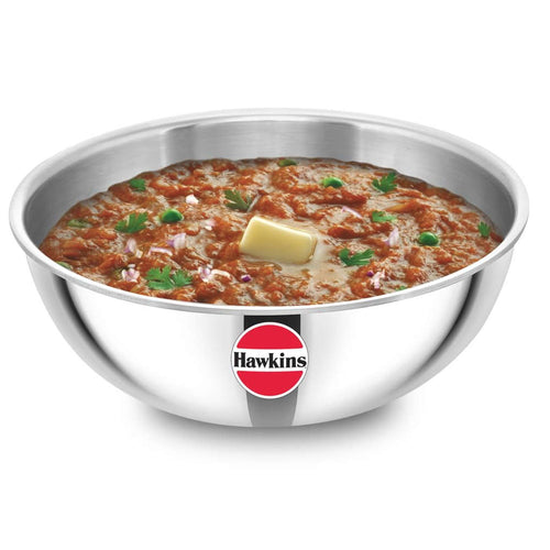 Hawkins Metro Tri-Ply Stainless Steel Kadai 3 Litre SSTA 30 