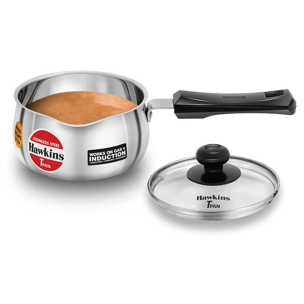 Hawkins Stainless Steel Tea Pan With Lid 1 Litre SST 10G 