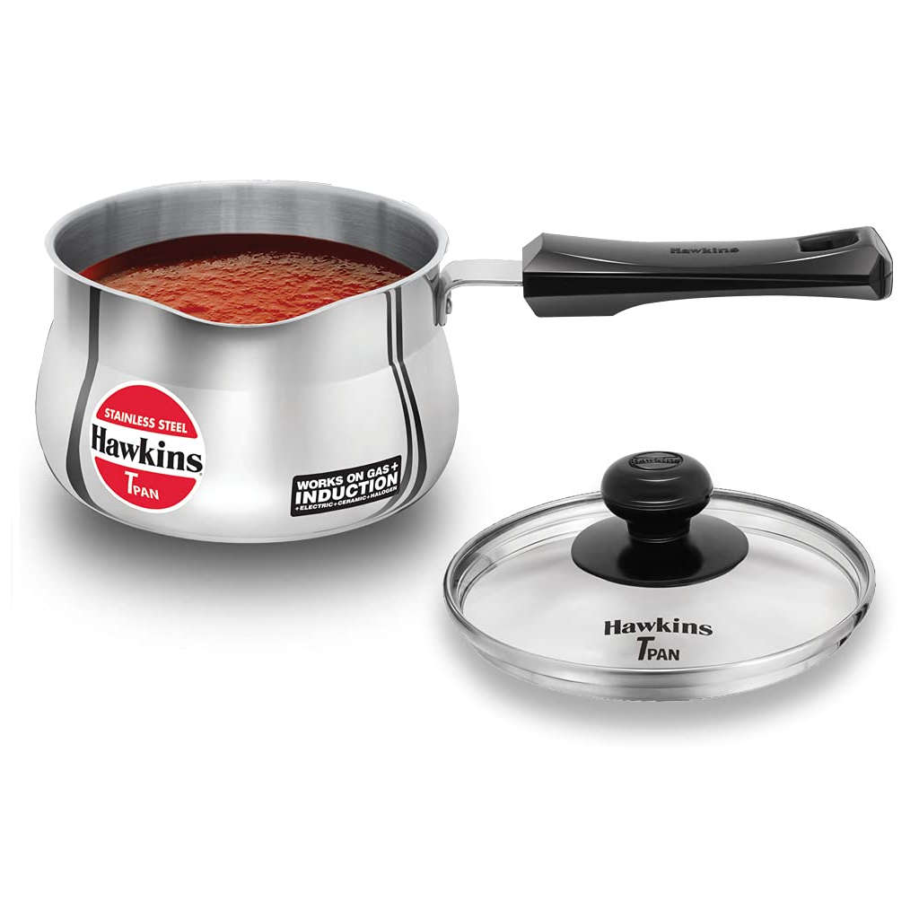 Hawkins Stainless Steel Tea Pan With Lid 1.5 Litre SST 15G 