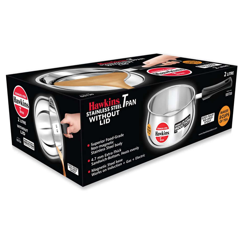 Hawkins Stainless Steel Tea Pan Without Lid 2 Litre SST 20