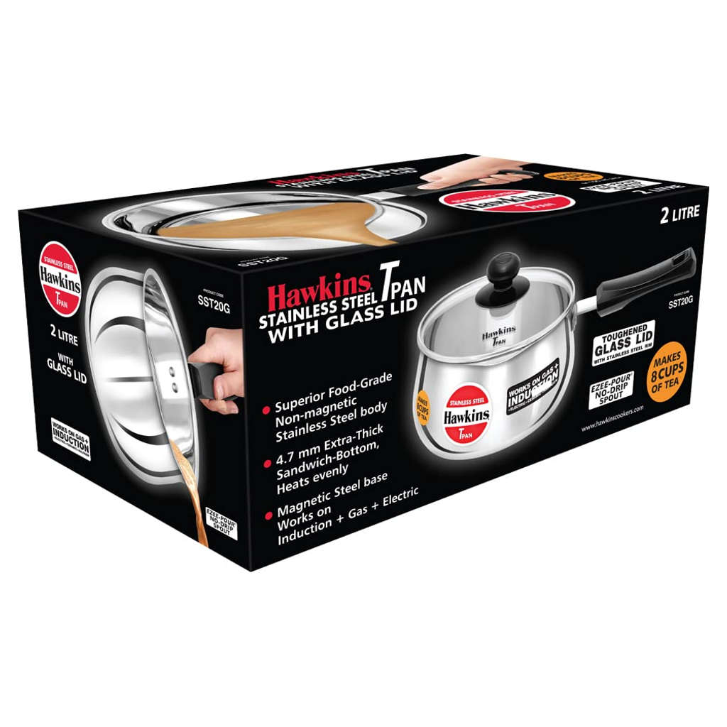 Hawkins Stainless Steel Tea Pan With Lid 2 Litre SST 20G
