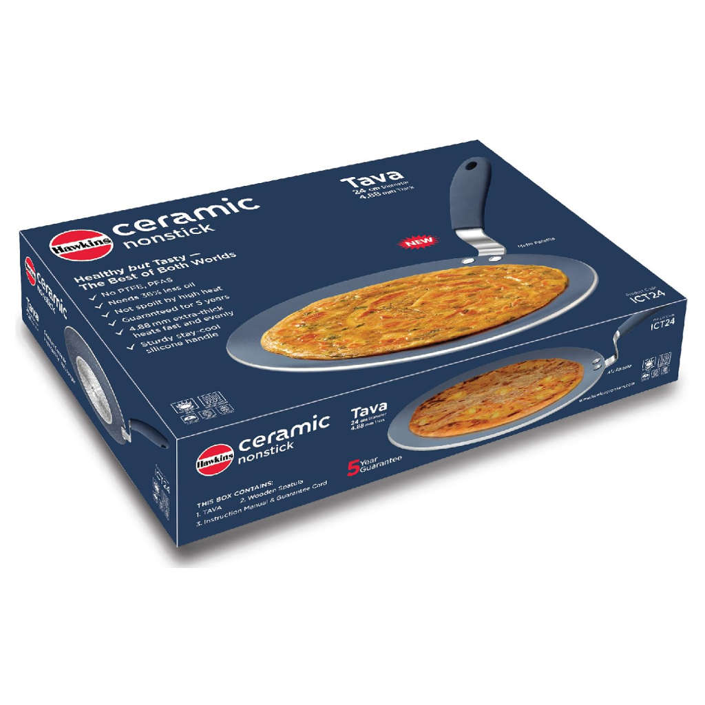 Hawkins Ceramic Nonstick Tawa 24 cm ICT 24
