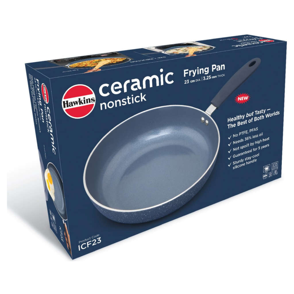 Hawkins Ceramic Nonstick Frying Pan Without Lid 23 cm ICF 23