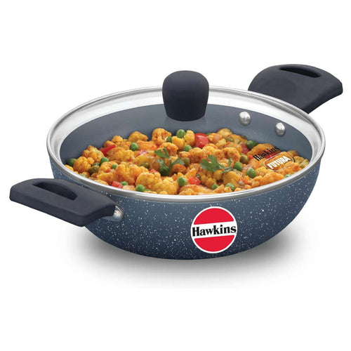 Hawkins Ceramic Nonstick Deep Kadai With Lid 1.75 Litre ICK 175G 