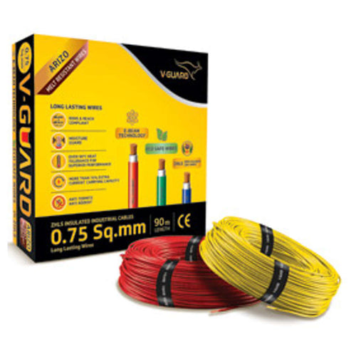 V-Guard Arizo E-Beam Technology Wiring Cable 90 Mtrs 6 Sq.mm 