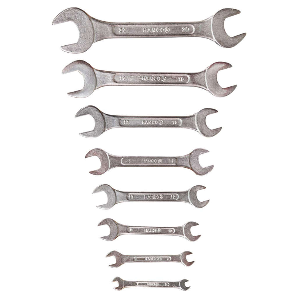 Hamco Double Open Ended Jaw Spanner Set 8 Pcs