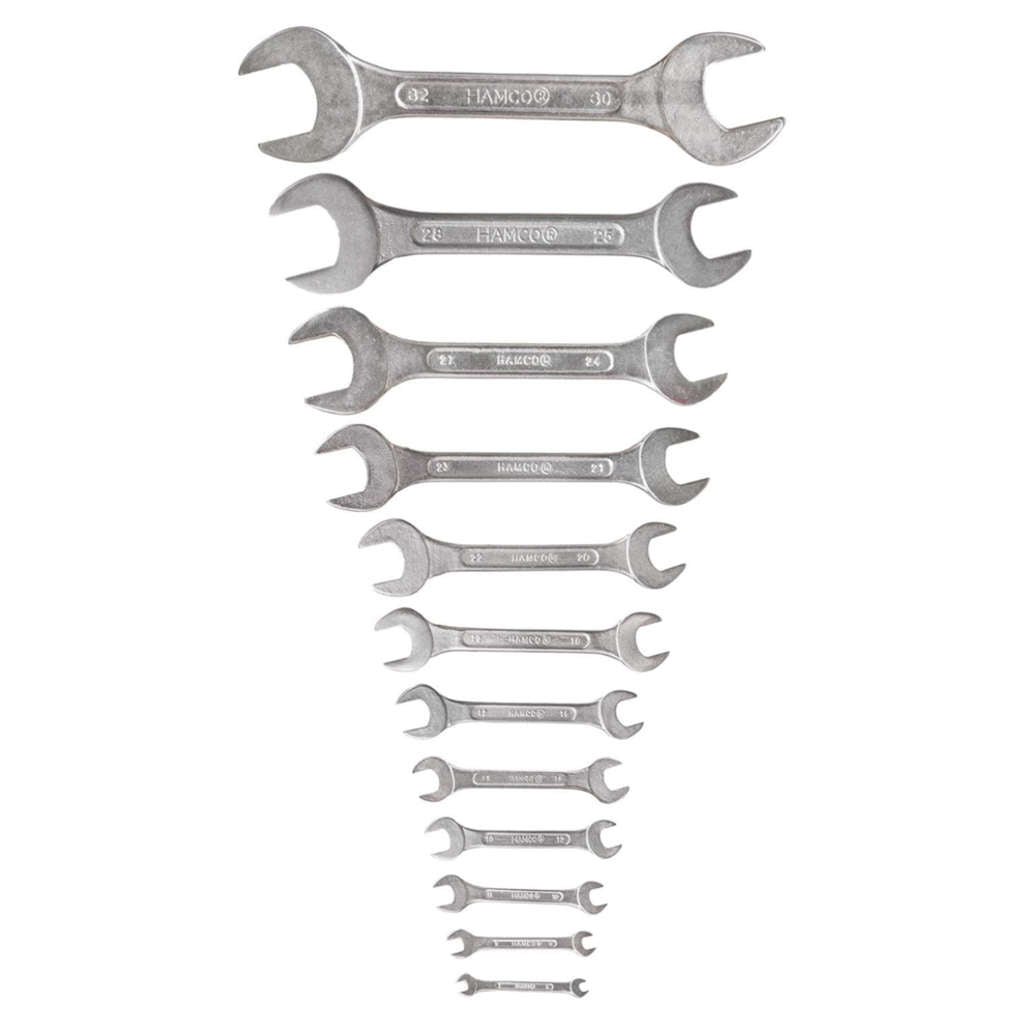 Hamco Double Open Ended Jaw Spanner Set 12 Pcs