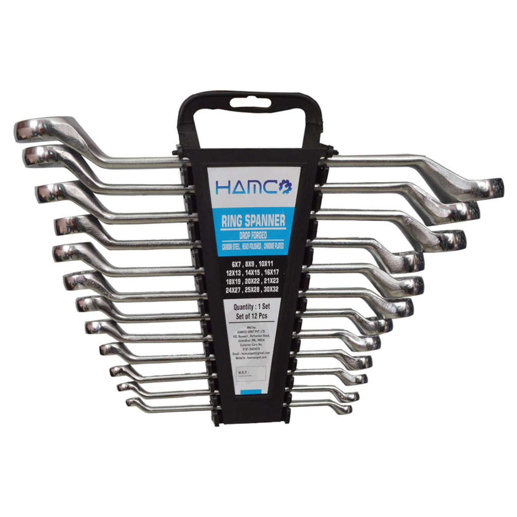Hamco Shallow Offset Ring Spanner Set 12 Pcs 