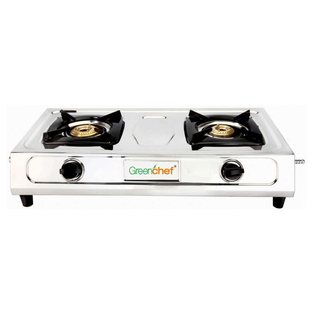 Greenchef Super Slim Stainless Steel Gas Stove 2 Burner + Turbo Stainless Steel Gas Stove 2 Burner