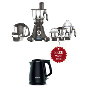 Vidiem Tusker Mixer Grinder 750 W And Get Free Tusker Electric Kettle 1.5 Litre 