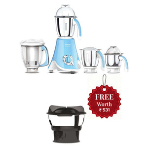 Vidiem Eva Super Blu Mixer Grinder 750 W And Get Free Stainless Steel Spice Jar 0.1 Litre 