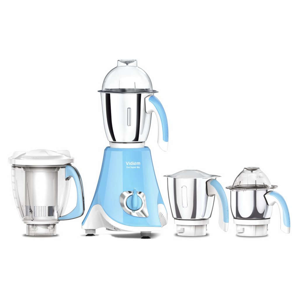 Vidiem Eva Super Blu Mixer Grinder 750 W And Get Free Stainless Steel Spice Jar 0.1 Litre