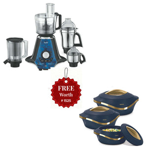 Preethi Zodiac 2.0 Mixer Grinder With 4 Jars 1000 Watt MG 255 And Get Free Milton Pearl 3 Pcs Casserole Set 