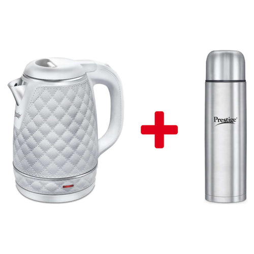 Prestige Electric Kettle PKCT 1.5 Litre + Thermopro Stainless Steel Flask PFSL 2 500 ml 