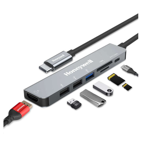 Honeywell 7 In 1 Type C Docking Station Black 